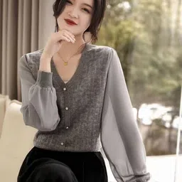 StyleCast Women V-Neck Long Sleeves Cardigan Sweaters-image-61