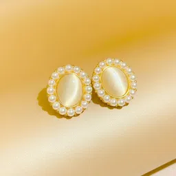 COOLWOOL Oval Studs Earrings-picture-28