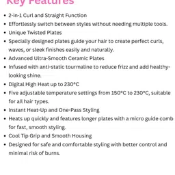 Ktein 2 In 1 Hair Styler With Twisted Ceramic Plates image 4