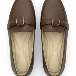 DIOCHI Women Square Toe Slip-On Lightweight Loafers image 2