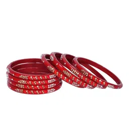 ADVANCE KANGAN Set Of 8 Zircon-Studded Bangles-picture-11