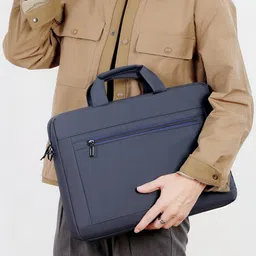 StyleCast Men Solid Non-Detachable Sling Strap Laptop Bag-image-13