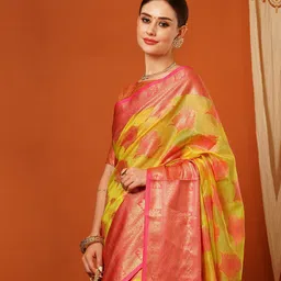 KALINI Woven Design Zari Pure Silk Banarasi Saree image 4