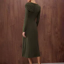 Trendyol Women Asymmetric Neck Sheath Midi Dress image 5