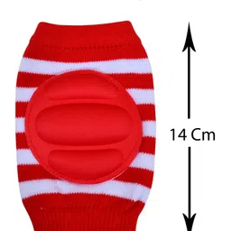 The Little Lookers Striped Baby Knee Pads - Red image 3