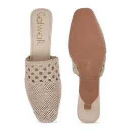 Catwalk Stiletto Heels Mules with Laser Cuts image 4