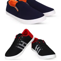 Spotwalk Men Set Of 2 Textured Sneakers-picture-35