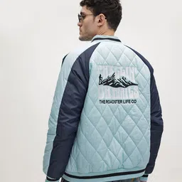 The Roadster Life Co. Typography Printed Quilted Bomber Jacket-image-29