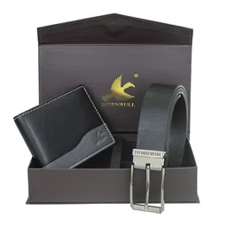Hornbull Men Buttler Leather RFID Protected Wallet & Belt Accessory Gift Set-image-56