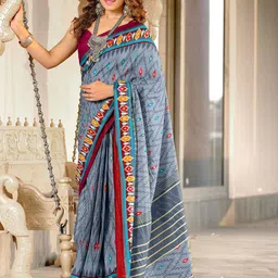 HMP Fashion Ethnic Motifs Printed Ikat Saree-picture-39