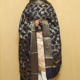 Luxurionworld Ethnic Motifs Woven Design Dupatta-picture-22