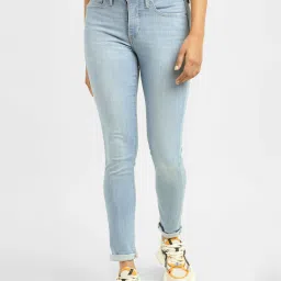 levi's Women's 710 Blue Skinny Fit High Rise Jeans image 1