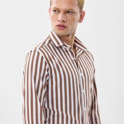 Snitch Vertical Striped Slim Fit Formal Shirt-picture-15