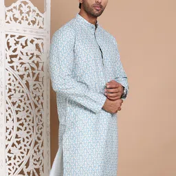 Anouk Men Floral Printed Sequinned Floral Kurta image 3