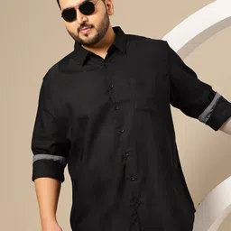 Sztori Plus Size Checked Cutaway Collar Regular Fit Shirt-picture-38