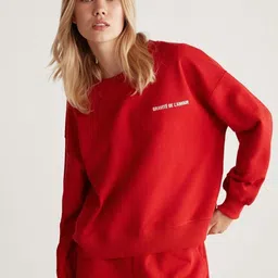 GRIMELANGE Women Solid Round Neck Sweatshirt-picture-16