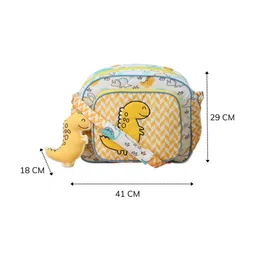 ROSADA Kids Dinosaur Printed Lightweight With Toy Hanging Baby Diaper Bag image 4