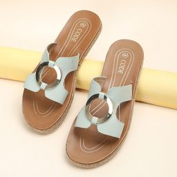CODE by Lifestyle Women Textured Open Toe Flats-picture-18