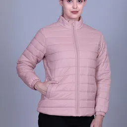 Rare Times Women Geometric Puffer Jacket-image-47