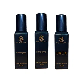 Glamlux Set Of 3 Cityscape, One K & Golden Gaze Long Lasting Eau de Parfum - 20 ml Each-picture-28