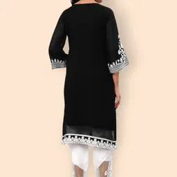 snizvi Women Ethnic Motifs Embroidered Regular Thread Work Kurta with Patiala image 2