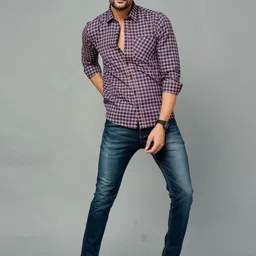 BLACKLILLY Men Standard Slim Fit Checked Casual Shirt image 2