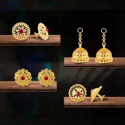VIVASTRI Women Gold-Plated Alloy Earrings-picture-35
