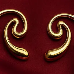 Nui Set Of 3 Stainless Steel Gold Plated Contemporary Studs image 2