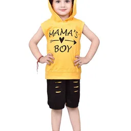 High Street Clothing Co Kids Printed Hooded T-shirt With Shorts-image-74