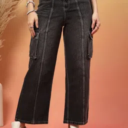 COSMIC Women High-Rise Cargos Trousers-picture-32