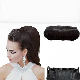 VIEWS Brown Wavy Clip-In Puff Maker Hair Extension-picture-12