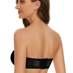 ComfyStyle Floral Bandeau Bra Full Coverage Lightly Padded image 4