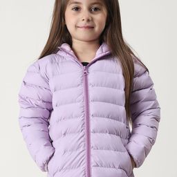 HOUSE OF VEDAS Girls Floral Lightweight Puffer Jacket with Patchwork-picture-40