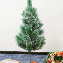 TIED RIBBONS Green Christmas Snow Pine Tree image 2