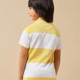 U.S. Polo Assn. Kids Boys Striped Polo Collar Cotton T-shirt image 3