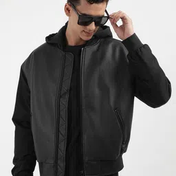 Calvin Klein Jeans Men Camouflage Bomber with Patchwork Jacket-image-51