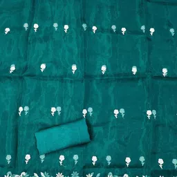 Leeza Store Graceful Organza Embroidered Suit Set with Matching Dupatta image 2