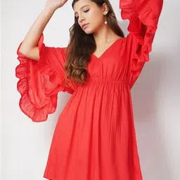 HERE&NOW Women Viscose Rayon A-Line Dresses-picture-19