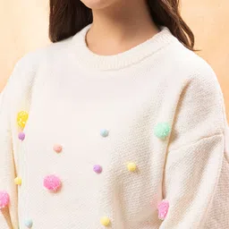 all about you Self Design Long Sleeves Woollen Pullover Sweater image 2