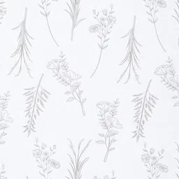 KLOTTHE White & Grey Floral 400 TC Bedsheet with 2 Pillow Covers image 5