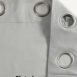 Yellow Weaves Grey 2 Pieces Room Darkening Window Curtains image 5