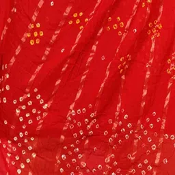 Apratim Bandhani Dyed Cotton Dupatta With Zari image 4