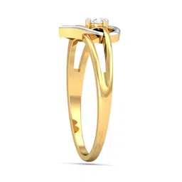 KUBERBOX Forever Mark 18K Gold Diamond Studded Ring - 2.11 gm image 5