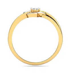 KUBERBOX Forever Mark 18K Gold Diamond Studded Ring - 2.11 gm image 2