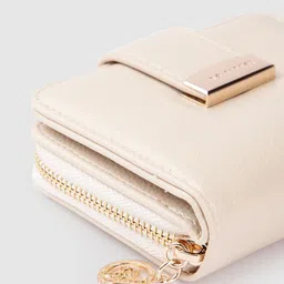 Lino Perros Women Textured Two Fold Wallet image 2