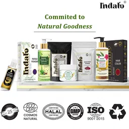 INDALO Set of 2 Ammonia-Free Vibrant Hair Color with Natural Ingredient 100g each - Black image 2