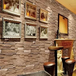 Univocean Brown Thin Stone Peel and Stick Self Adhesive 3D Wallpaper-image-13