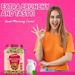 Yum Yum Seeds & Berries Muesli 750g | Whole Grain, Raisins, Cranberries, Watermelon Seeds, Pumpkin Seeds | High Source of Protein | Instant Breakfast Cereal | High in Fiber | Source of Calcium & Iron image 5