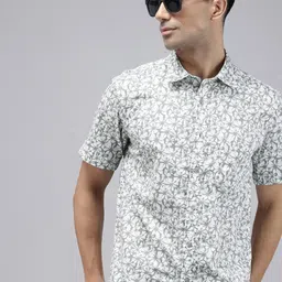 ColorPlus Floral Printed Pure Cotton Casual Shirt-picture-36