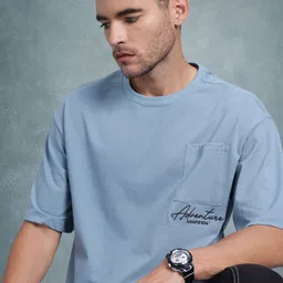 The Roadster Life Co. Men Pure Cotton Relaxed Fit T-shirt-picture-50